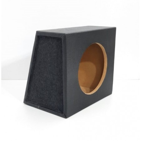 Caja Simple Sellada Para Subwoofer De Pulgadas Cuerina Negra Con Bornera