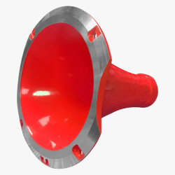 Corneta Ks 1450 Aluminio Corta Roja 1 Pulgada Profundidad 18cm Diametro 17.7x16cm