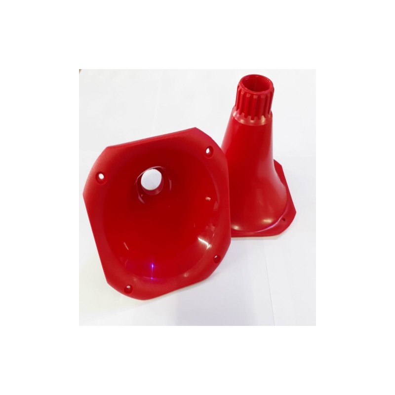 Corneta Plastica Corta 1450 Color Roja Permak