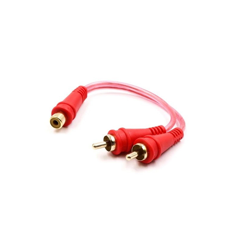 Cable Rca Bifurcador Y  Audio Pipe Hembra A 2 Machos 20 Cm