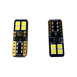 Led T10 8 Leds Blanco  W5W Bivoltaje 12-24v