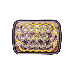 Faro Rectangular 7 Pulg Alta Y Baja Con Ojo De Angel 15led 60w 9-36v DJ5930HAWHITE