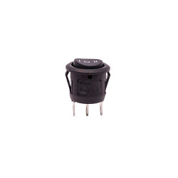 Tecla Llave Interruptora 12-24v Redonda Negra Divaio 80151