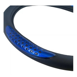 Cubre Volante Pvc 38cm Con Reflector Negro - Azul Oregon