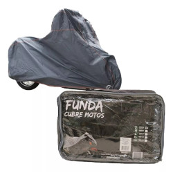 Funda Cubre Moto Tricapa Impermeable Medium 203X89X122CM Logo Dakar Con Reflector Naranja Oregon