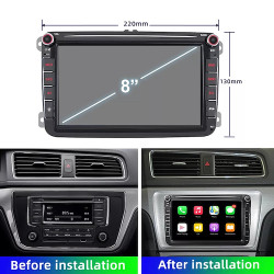 Estereo Multimedia Especifico Serie Q8 Volkswagen Android 10 2Ram + 32G - Carplay