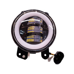 Par De Faros Auxiliares Con Ojo De Angel 4 Pulg Giro, Balizas Con Cables Y Tecla  DJ6940CROSS