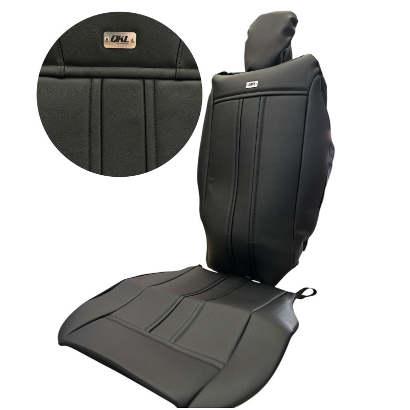 Funda Cubre Asiento Audax 2 Piezas Premium Color Negra Qkl