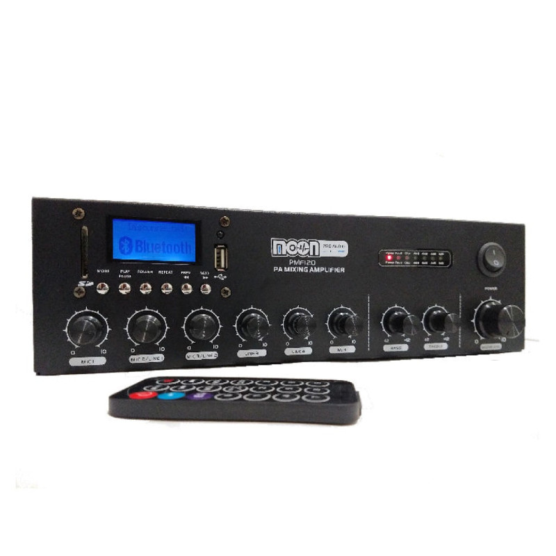 Amplificador Funcional 120 Watts Bt, Usb, Fm, Sd, Entrada Microfono, Ecualizador