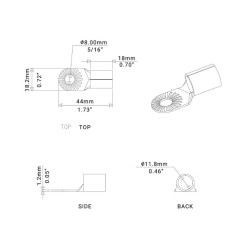 Terminal para cable de 10 gauge cobre niquelado 20 Fundas 10 Rojas 10 Negras Bolsa X 10 Unid