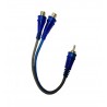 Cable Rca Bifurcador Y Audio Pipe Azul 1m - 2h  20 Cm