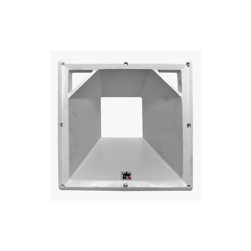 Corneta Ks Aluminio Para Medio Blanca 10 Pulgadas Profundidad 21,5cm Diametro 30x30cm