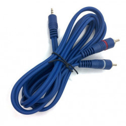 Cable Arwen Rca A Plug 3.5 St 2 Metros Azul