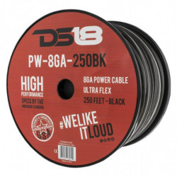 Cable De Alimentacion 4 Gauge Negro Ds18 X Metro 30,5 Mts