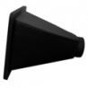 Corneta Ks Aluminio Corta Rectangular Negra 1 Pulgada Profundidad 15cm Diametro: 15x12cm