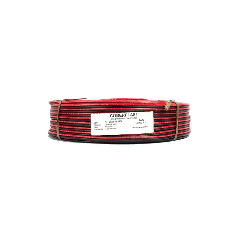 Cable Bipolar Bafle 2 X 0.75 Rojo - Negro Por Metro - Rollo 100 Mts