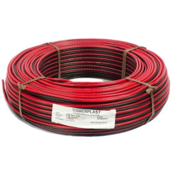 Cable Bipolar Bafle 2 X 1 Rojo - Negro Por Metro - Rollo 100 Mts
