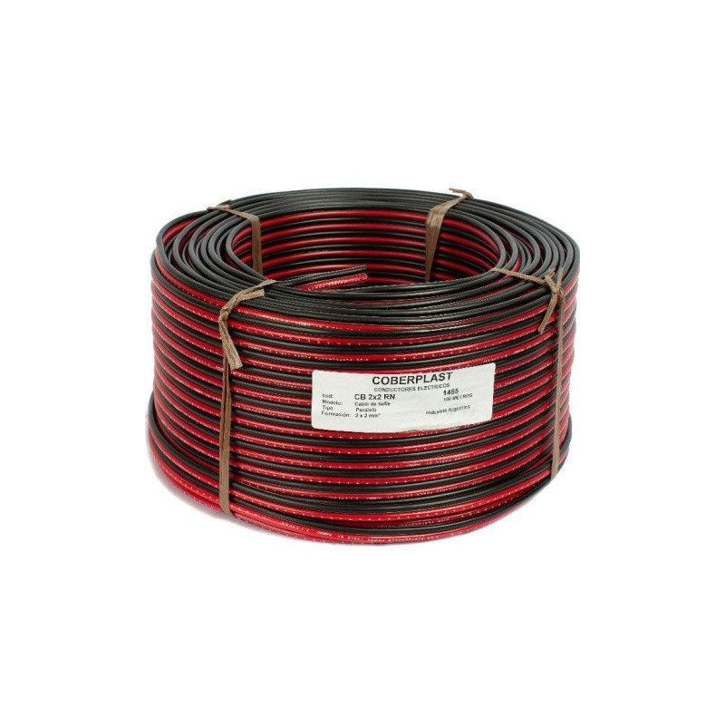 Cable Bipolar Bafle 2 X 2.5 Rojo - Negro Por Metro - Rollo 100 Mts