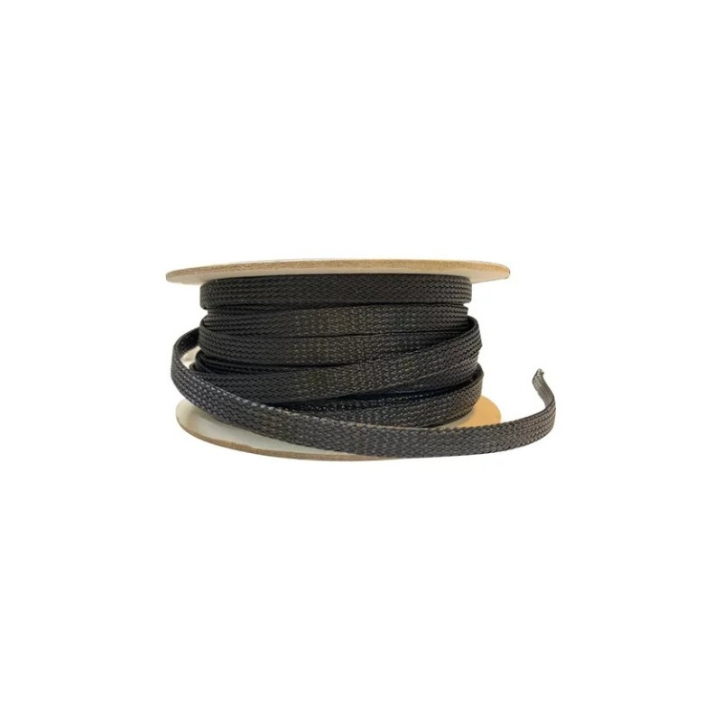 Cubre Cable Piel De Serpiente Negro 8 Gaus X Metro ( Rollo 30 Mts)