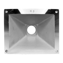 Corneta Ks Aluminio Corta Rectangular Blanca 2 Pulgadas Profundidad 15cm Diametro: 20x15cm